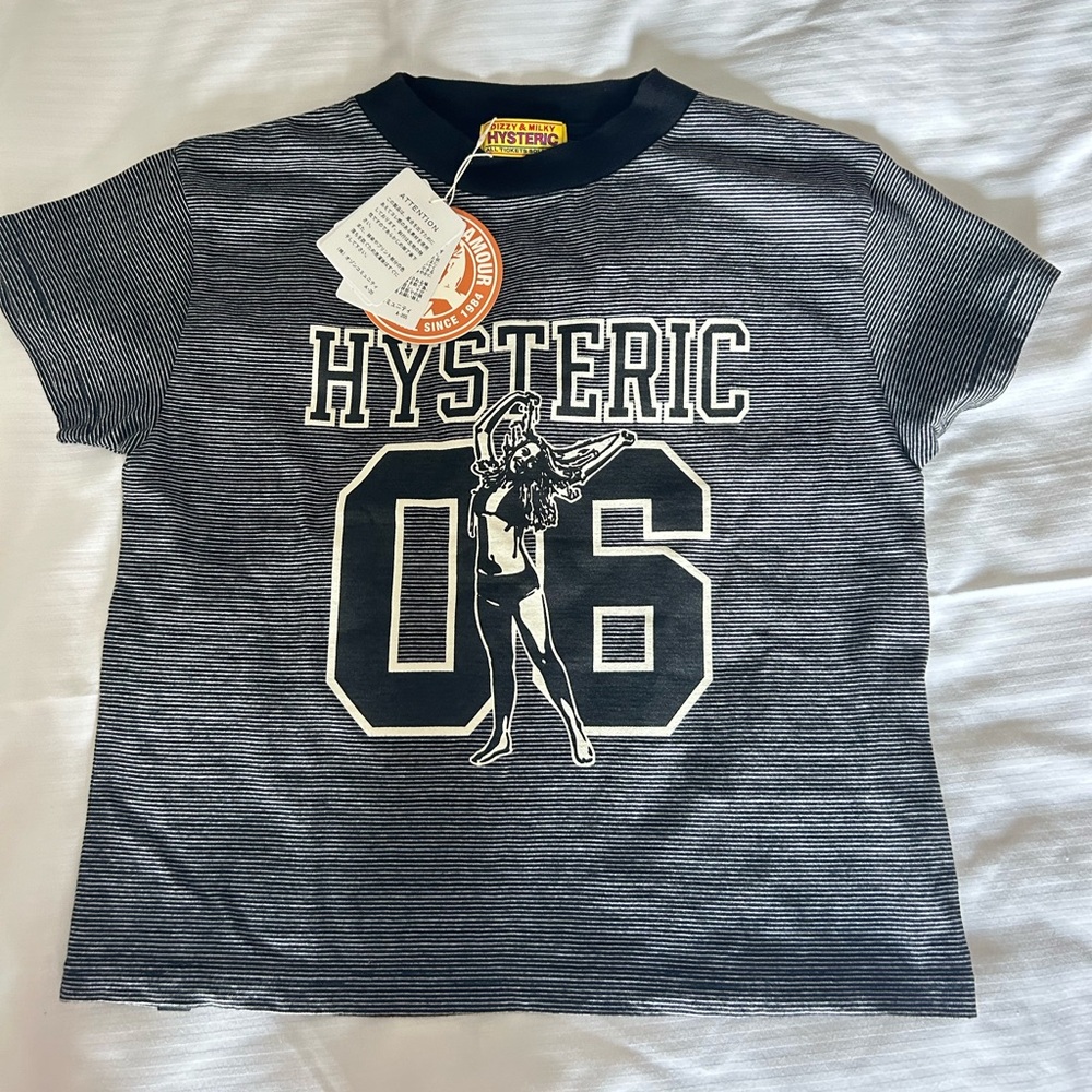 Hysteric Glamour women’s black striped Tee
